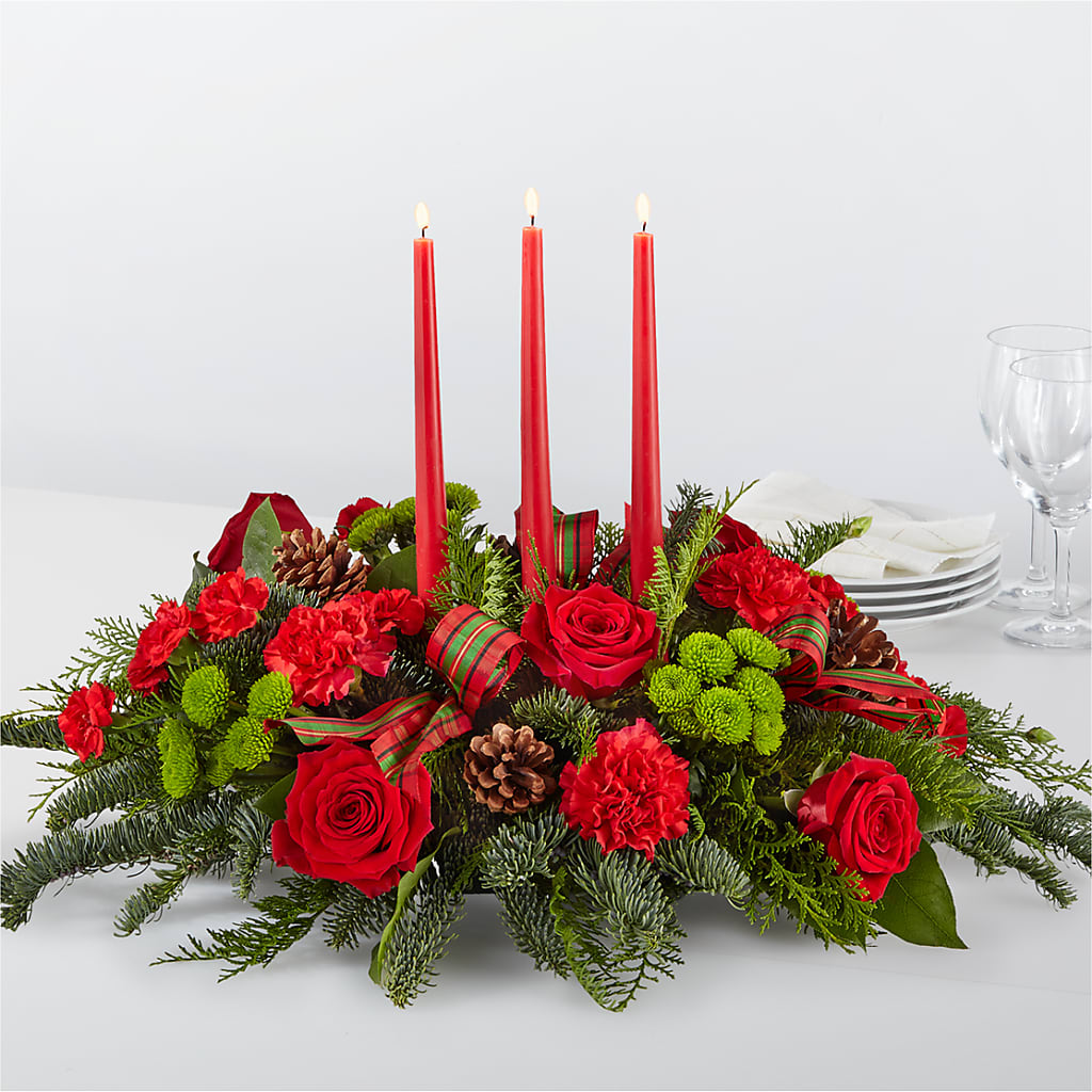 By the Candlelight Centerpiece – WOYSHNER'S FLOWER SHOP, Lackawanna NY