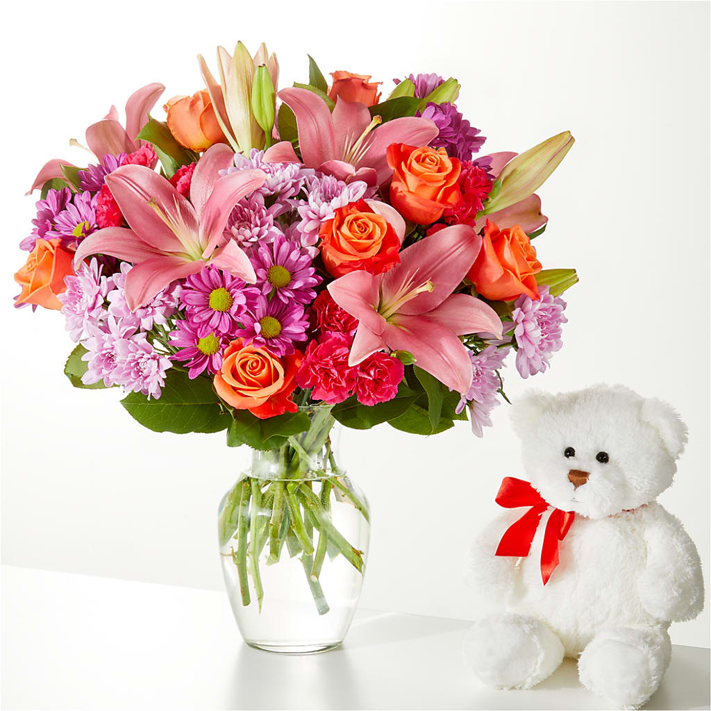 One and Only Bouquet and Bear Bundle – WOYSHNER'S FLOWER SHOP, Lackawanna NY