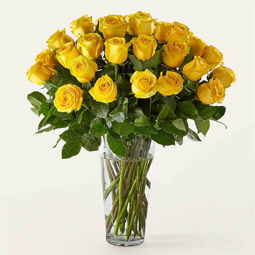 Long Stem Yellow Rose Bouquet – WOYSHNER'S FLOWER SHOP, Lackawanna NY
