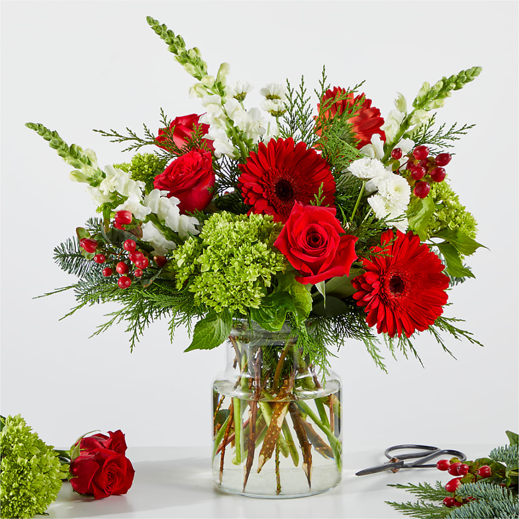 Merry Moment Bouquet – A Florist Original – WOYSHNER'S FLOWER SHOP, Lackawanna NY