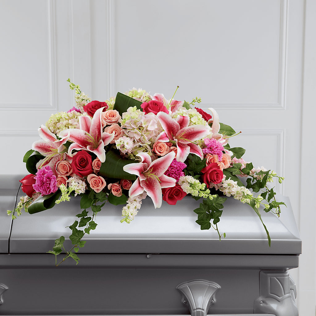 Splendid Grace Casket Spray – WOYSHNER'S FLOWER SHOP, Lackawanna NY