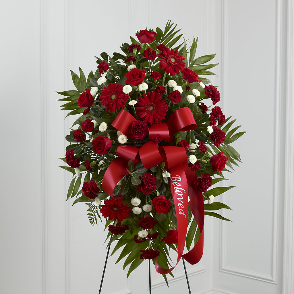 Treasured Memories Standing Spray – WOYSHNER'S FLOWER SHOP, Lackawanna NY