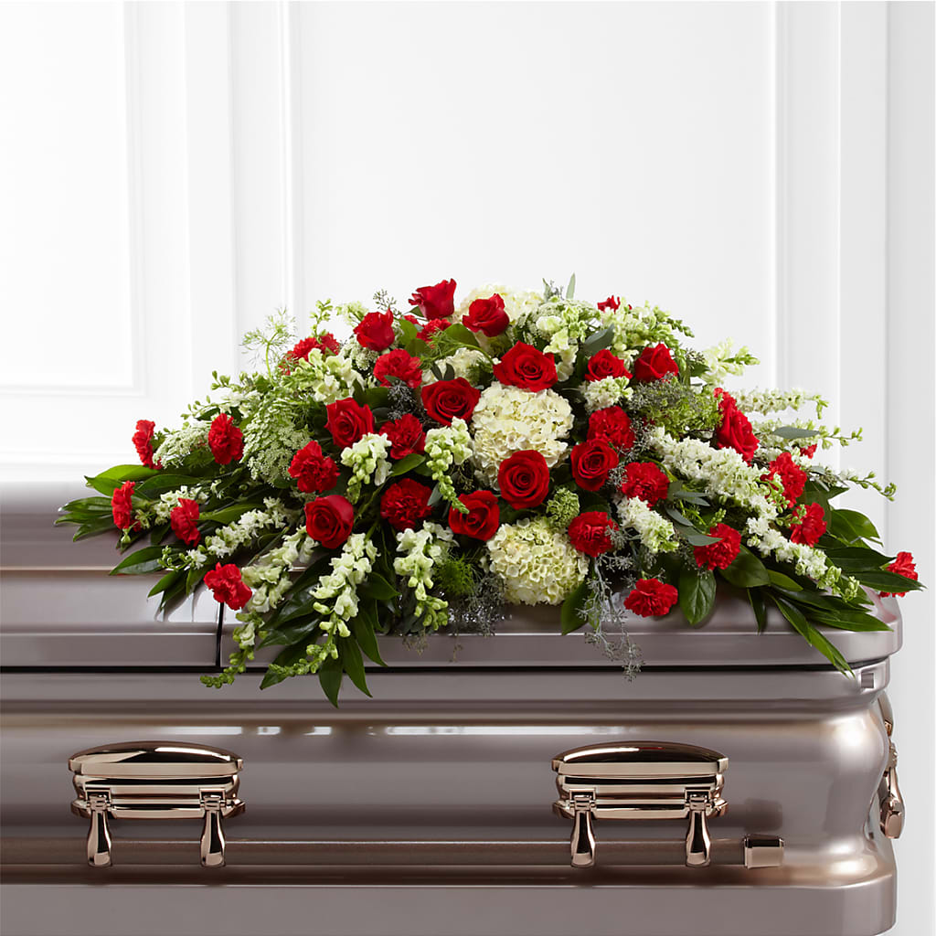 Sincerity Casket Spray – WOYSHNER'S FLOWER SHOP, Lackawanna NY
