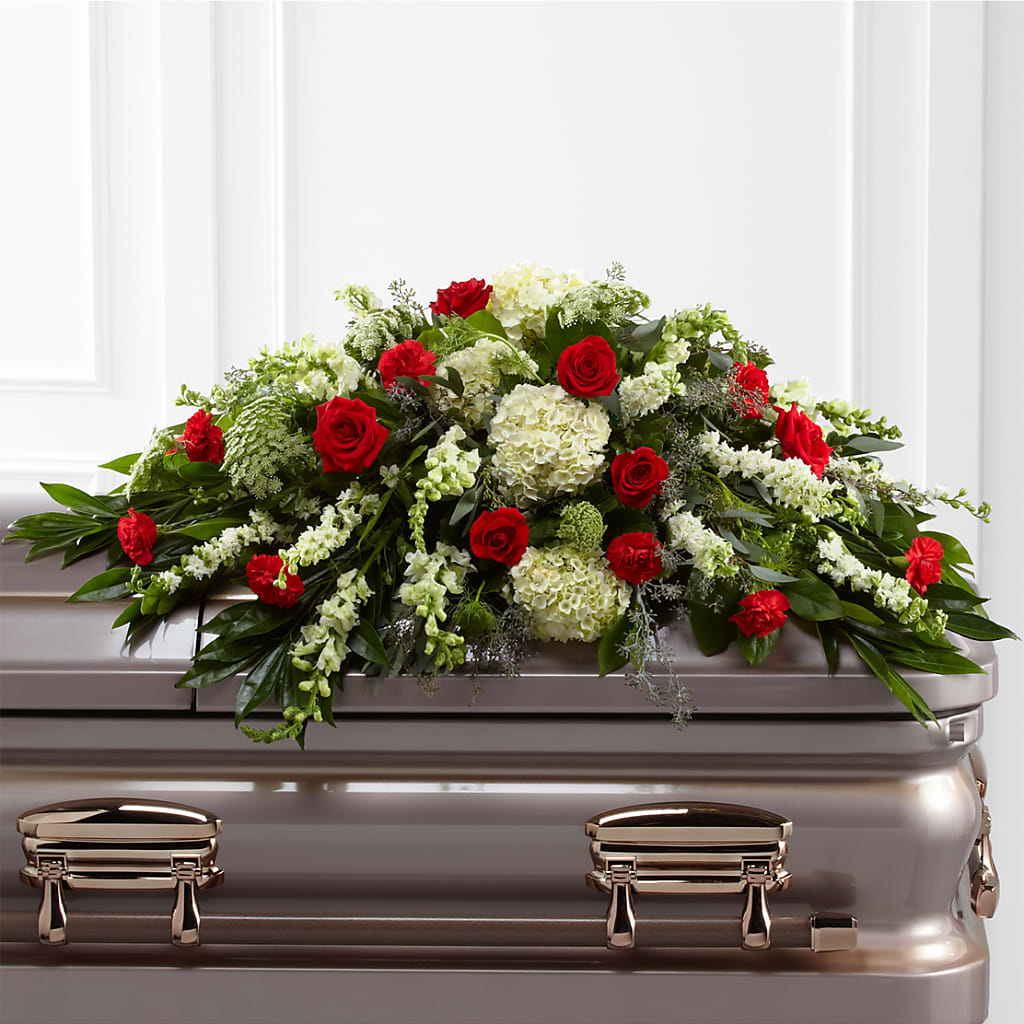 Sincerity Casket Spray – WOYSHNER'S FLOWER SHOP, Lackawanna NY