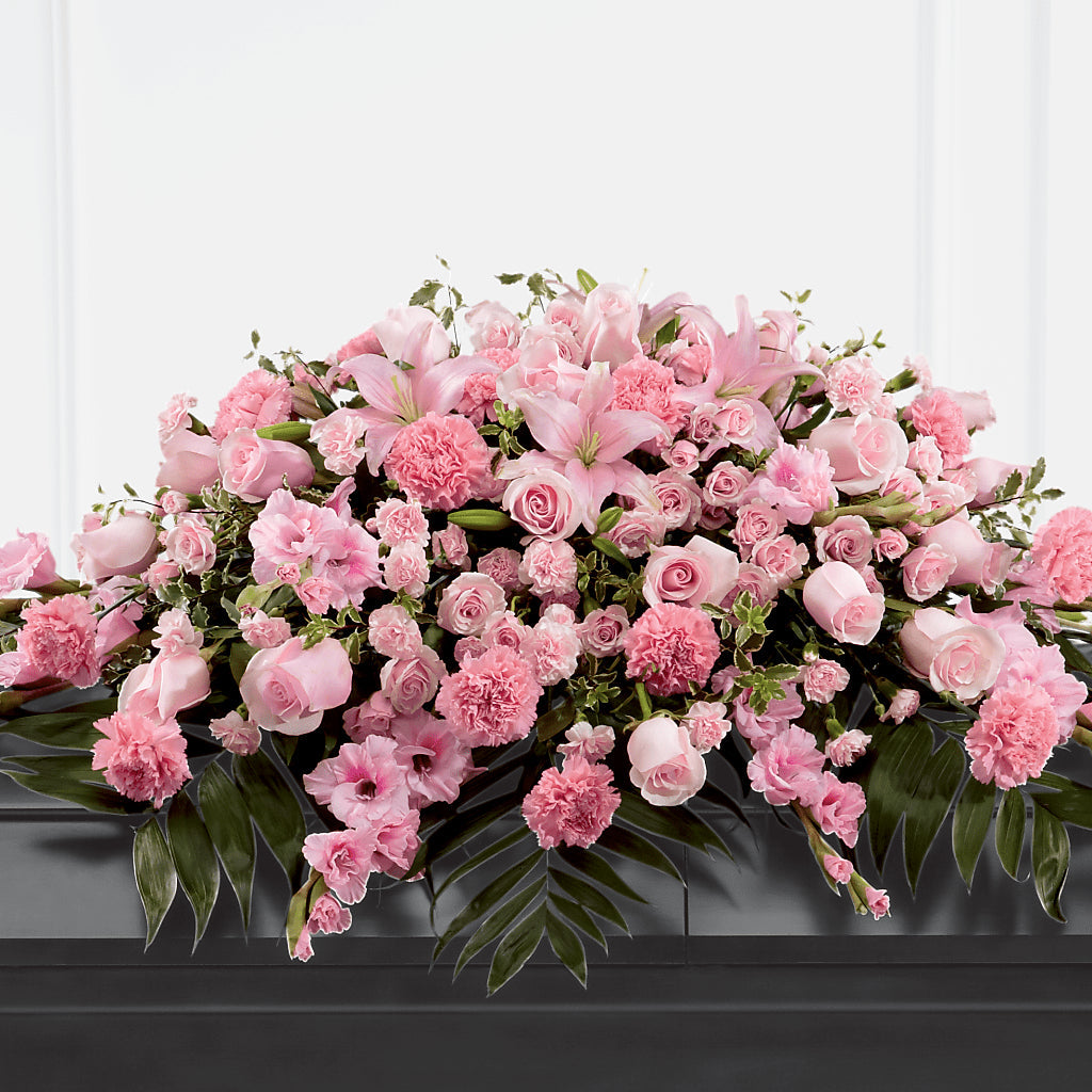 Garden of Comfort Casket Spray (Standard) – WOYSHNER'S FLOWER SHOP, Lackawanna NY
