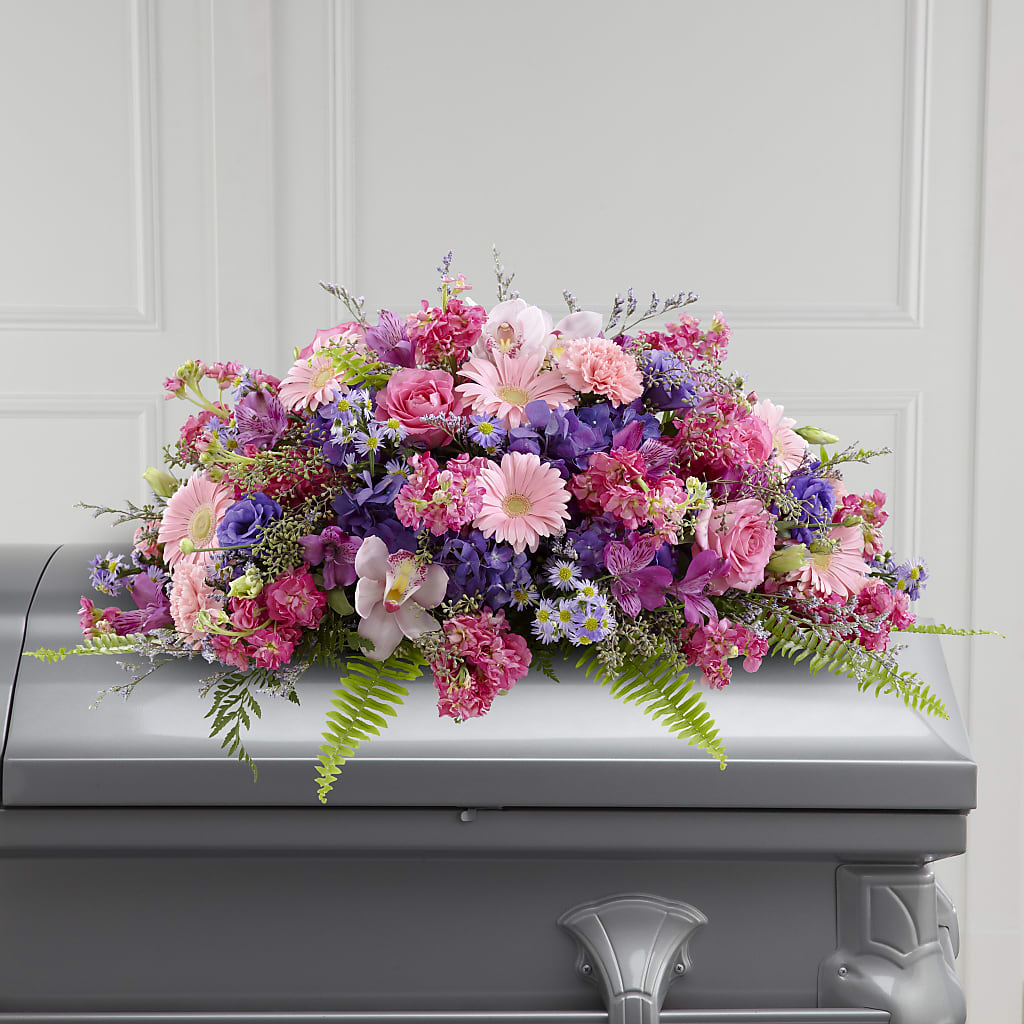 Glorious Garden Casket Spray – WOYSHNER'S FLOWER SHOP, Lackawanna NY