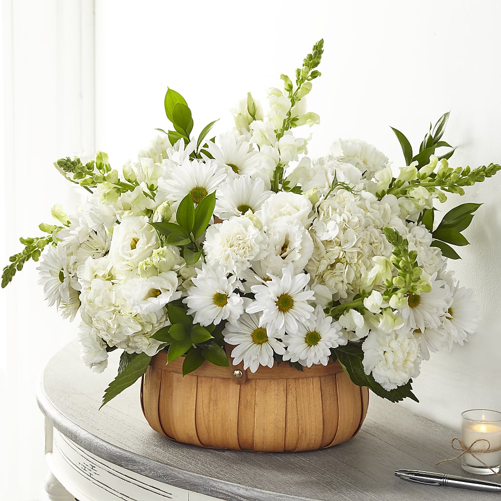 Pure Ivory Basket – WOYSHNER'S FLOWER SHOP, Lackawanna NY