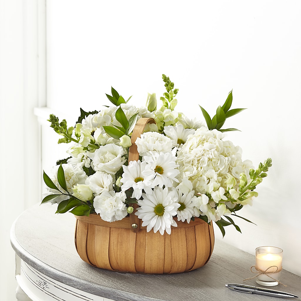 Pure Ivory Basket – WOYSHNER'S FLOWER SHOP, Lackawanna NY