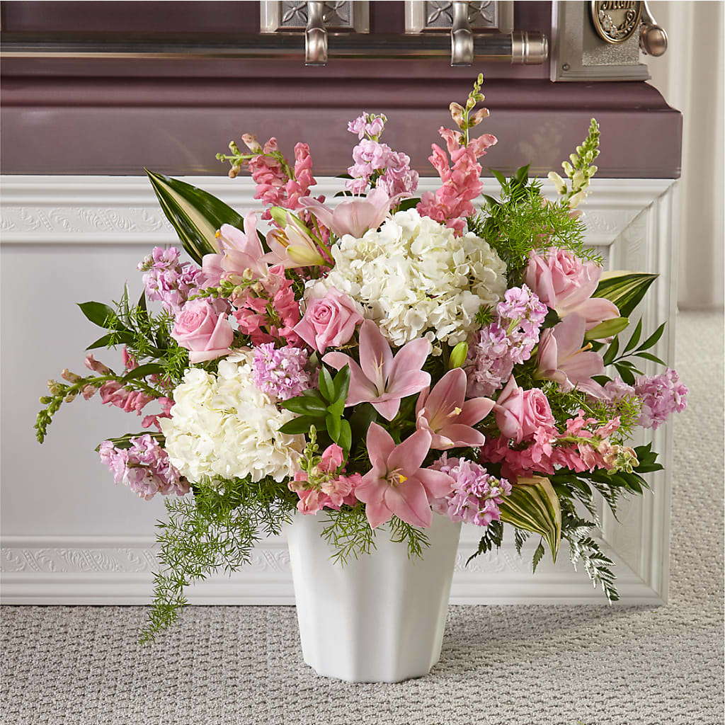 Simply Serene Floor Basket – WOYSHNER'S FLOWER SHOP, Lackawanna NY