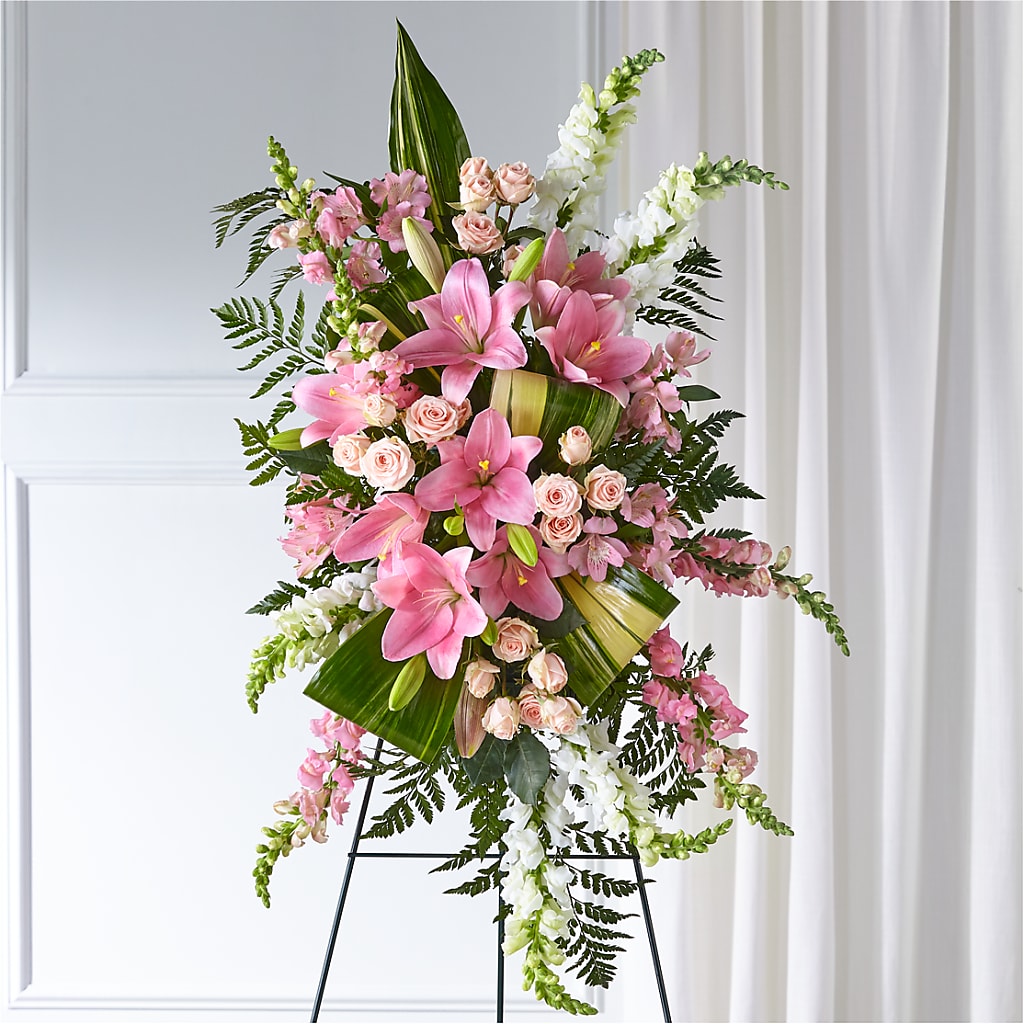 Elegant Embrace Standing Spray – WOYSHNER'S FLOWER SHOP, Lackawanna NY