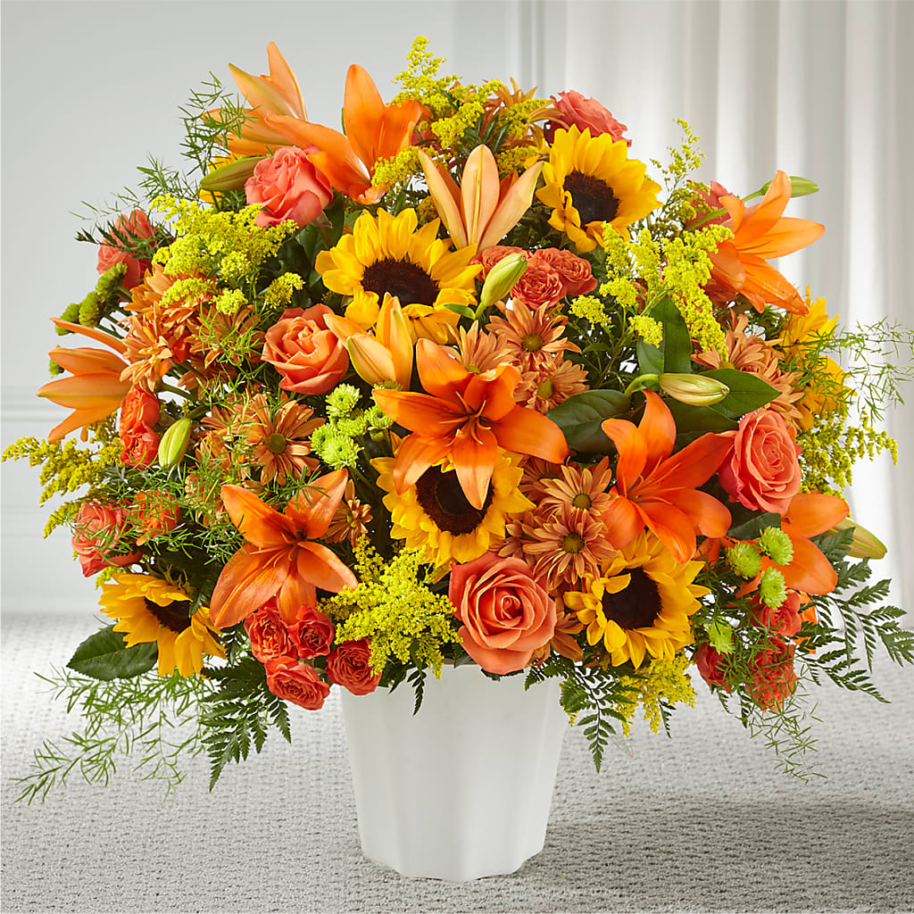Harvest Thoughts Floor Basket – WOYSHNER'S FLOWER SHOP, Lackawanna NY