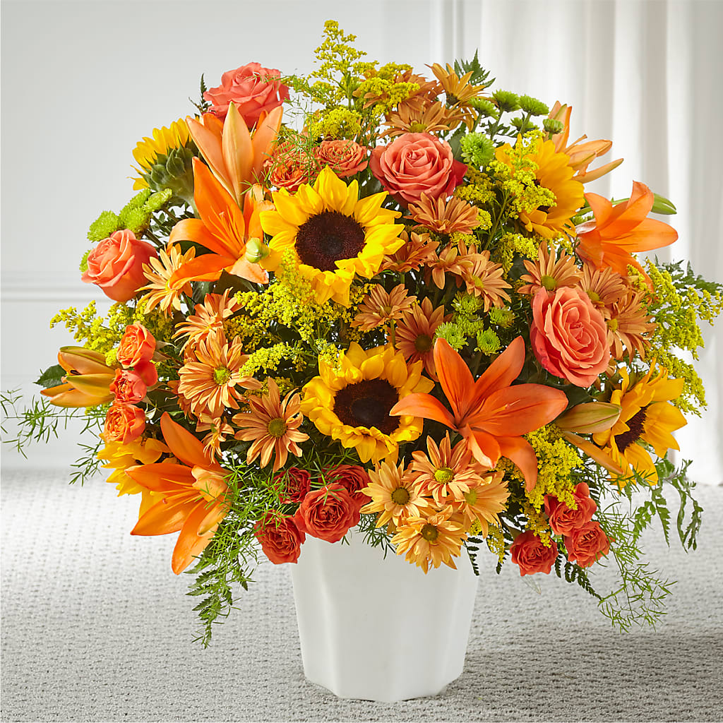 Harvest Thoughts Floor Basket – WOYSHNER'S FLOWER SHOP, Lackawanna NY
