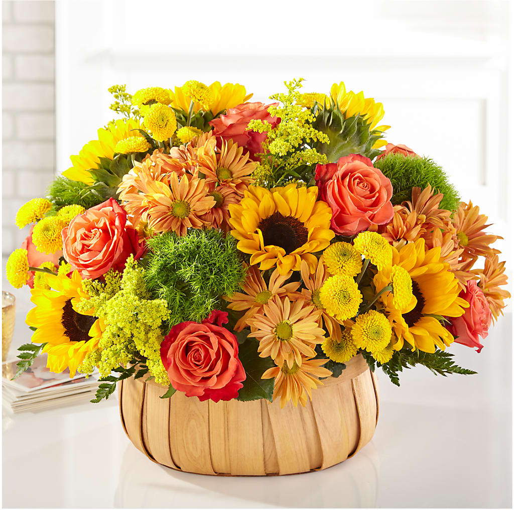 Harvest Sunflower Basket – WOYSHNER'S FLOWER SHOP, Lackawanna NY