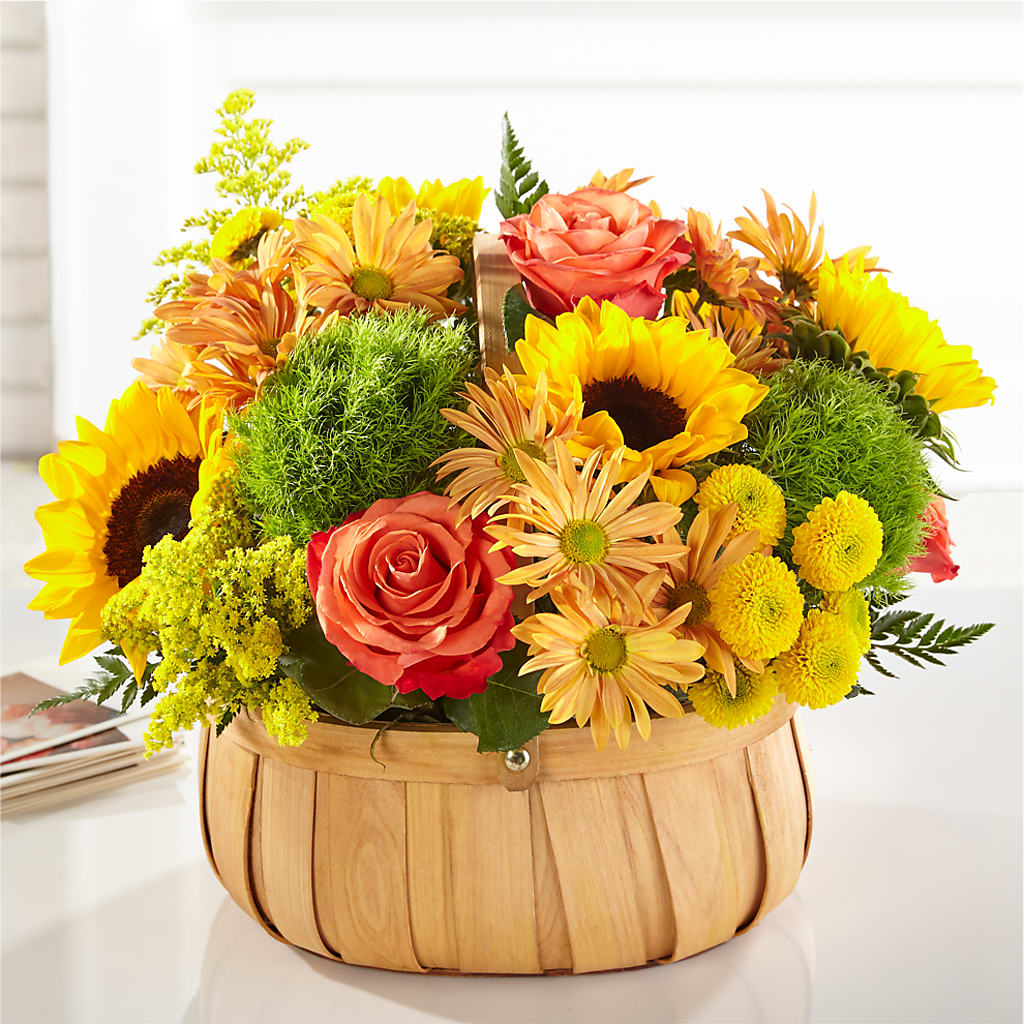 Harvest Sunflower Basket – WOYSHNER'S FLOWER SHOP, Lackawanna NY
