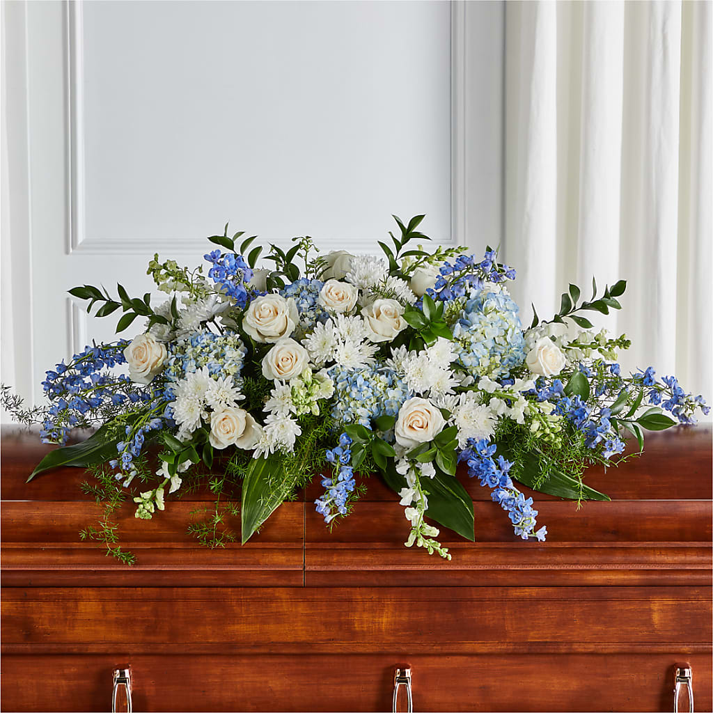 Timeless Essence Casket Spray – WOYSHNER'S FLOWER SHOP, Lackawanna NY