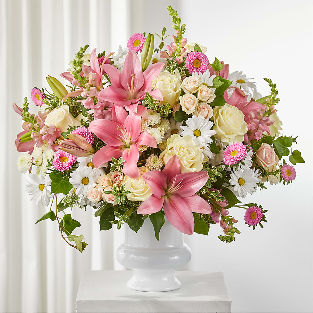 Empathetic Blooms Urn Arrangement – WOYSHNER'S FLOWER SHOP, Lackawanna NY