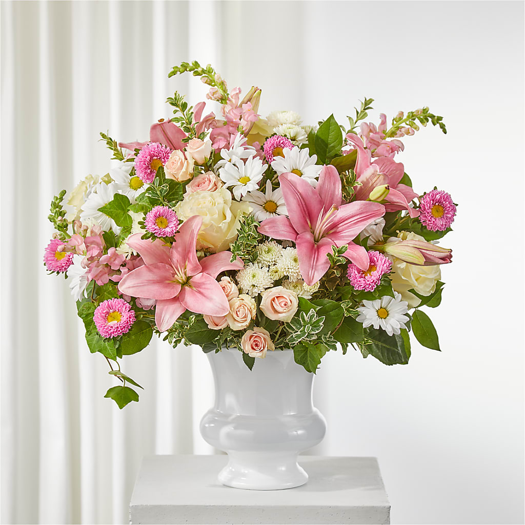 Empathetic Blooms Urn Arrangement – WOYSHNER'S FLOWER SHOP, Lackawanna NY
