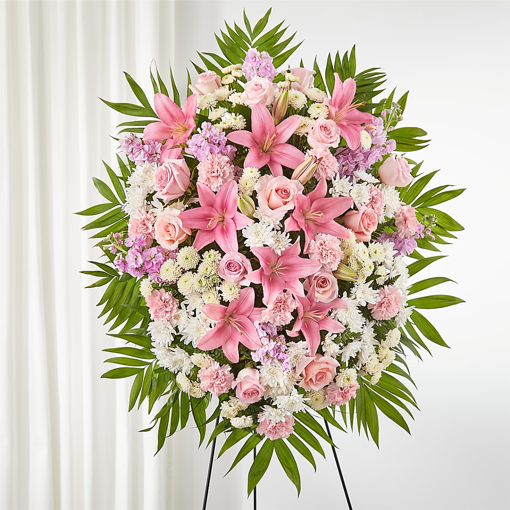 Offering Solace Standing Spray – WOYSHNER'S FLOWER SHOP, Lackawanna NY
