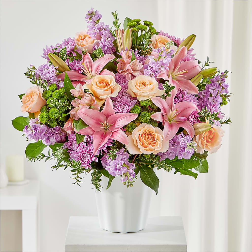 Supportive Embrace Tabletop Basket – WOYSHNER'S FLOWER SHOP, Lackawanna NY