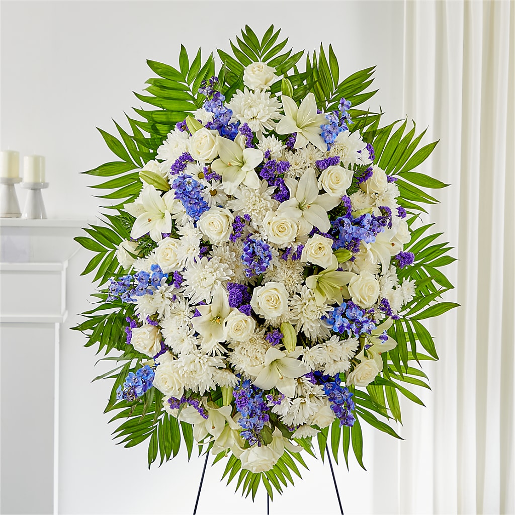 At Rest Standing Spray – WOYSHNER'S FLOWER SHOP, Lackawanna NY