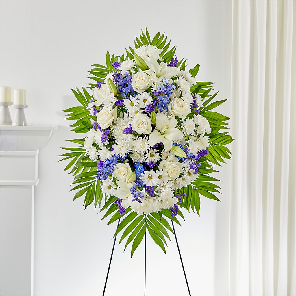 At Rest Standing Spray – WOYSHNER'S FLOWER SHOP, Lackawanna NY
