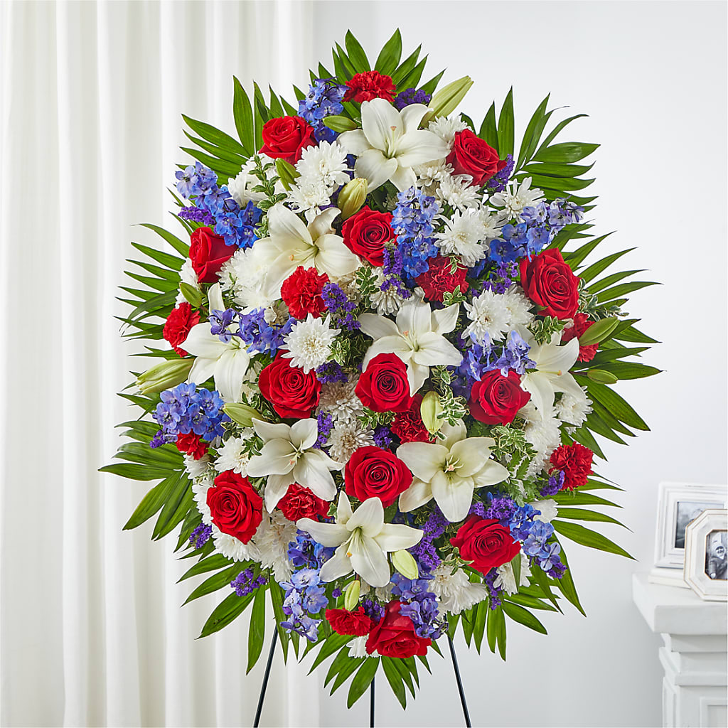 Cherished Service Standing Spray – WOYSHNER'S FLOWER SHOP, Lackawanna NY
