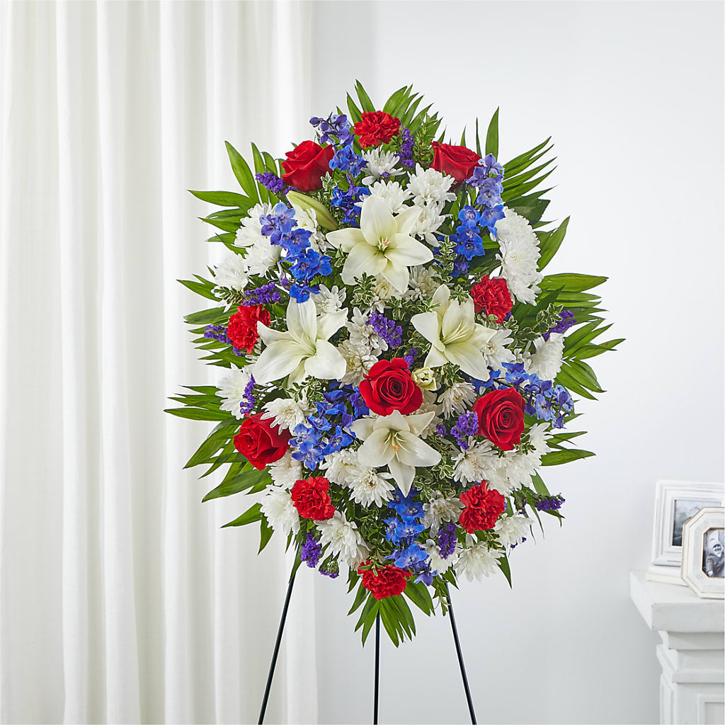 Cherished Service Standing Spray – WOYSHNER'S FLOWER SHOP, Lackawanna NY