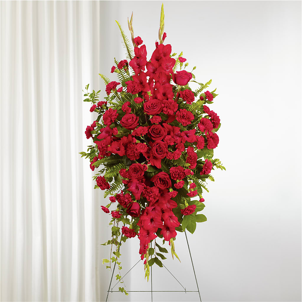 From the Heart Standing Spray – WOYSHNER'S FLOWER SHOP, Lackawanna NY