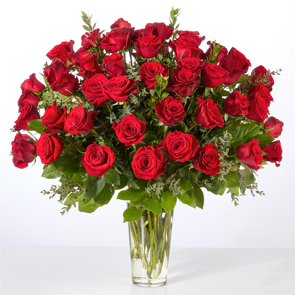 Forever Yours Fifty Stem Red Rose Bouquet – WOYSHNER'S FLOWER SHOP, Lackawanna NY