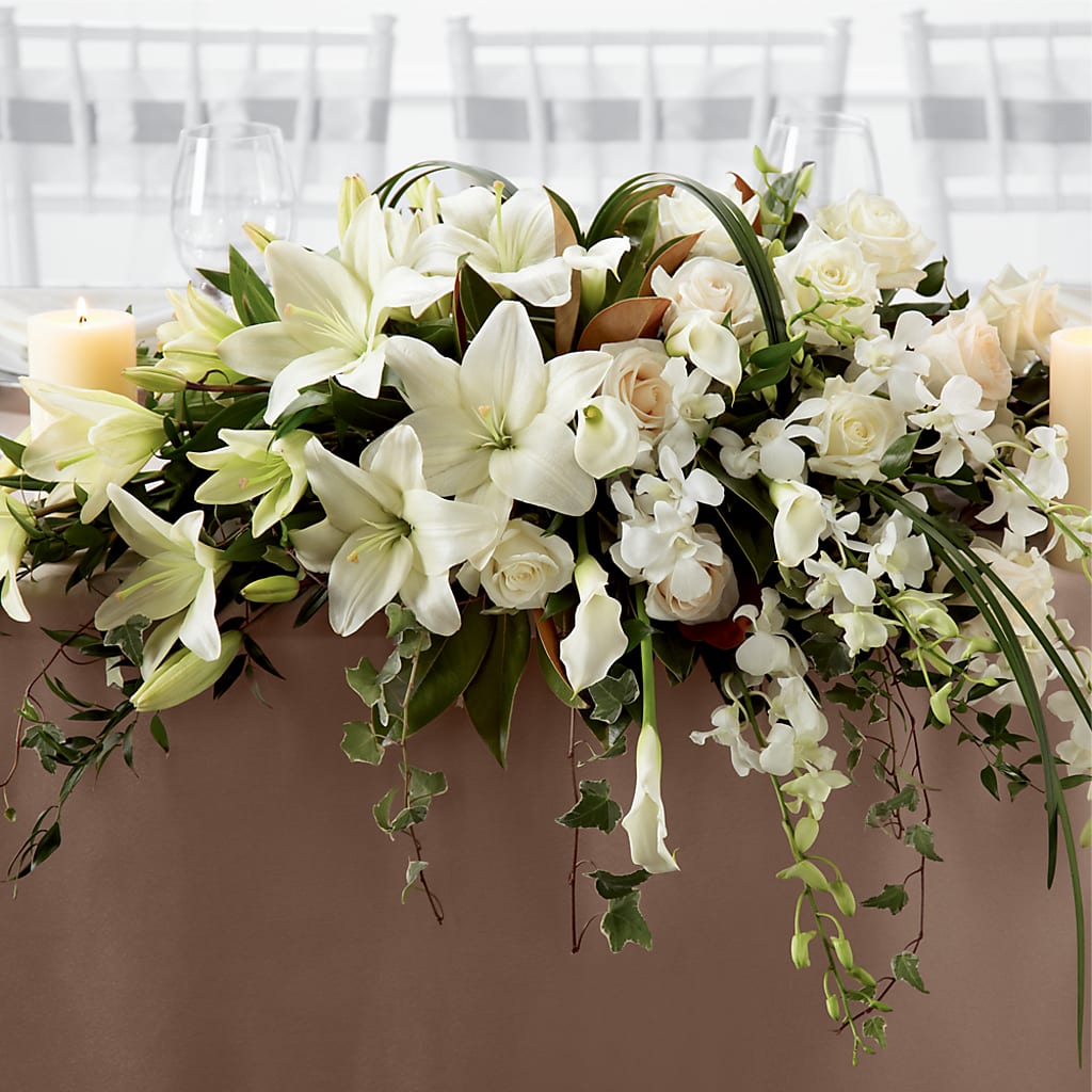 White Linen Arrangement – WOYSHNER'S FLOWER SHOP, Lackawanna NY