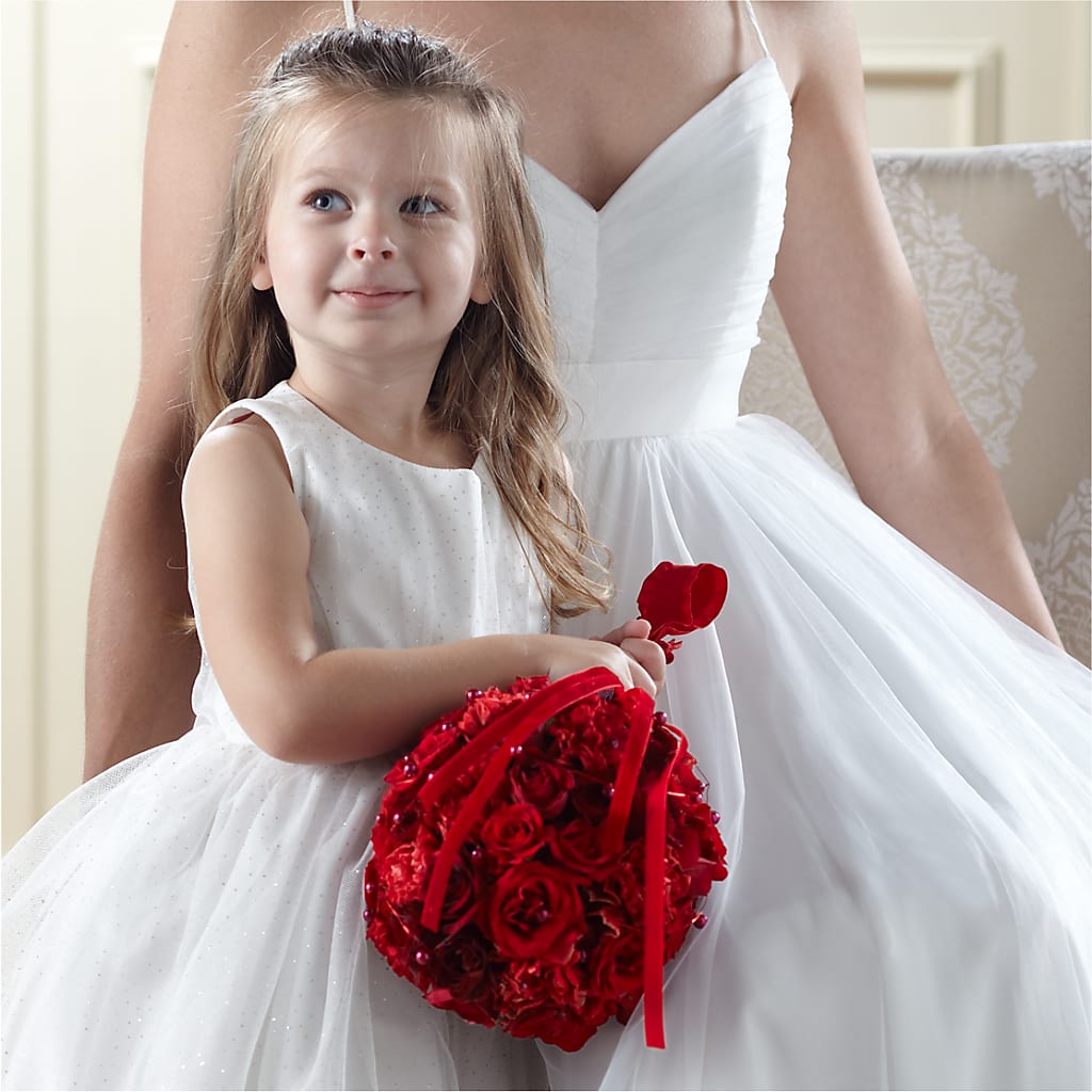 Pure at Heart Flower Girl Arrangement – WOYSHNER'S FLOWER SHOP, Lackawanna NY