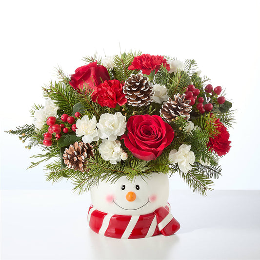 Jolly Snowman Bouquet – WOYSHNER'S FLOWER SHOP, Lackawanna NY