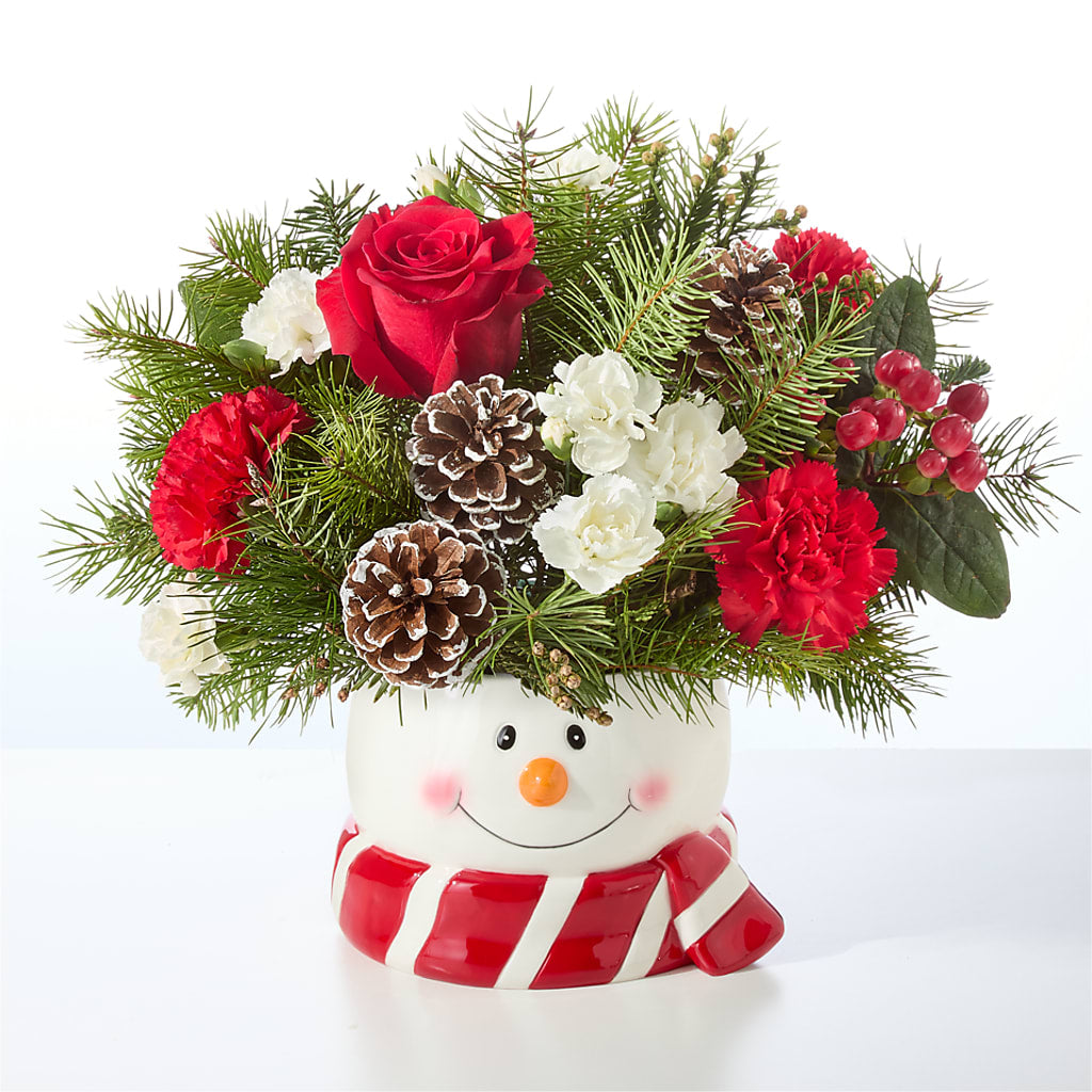 Jolly Snowman Bouquet – WOYSHNER'S FLOWER SHOP, Lackawanna NY