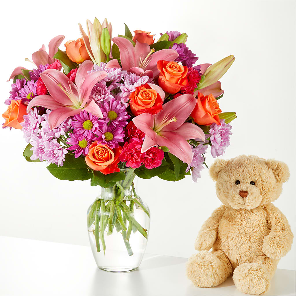 One and Only Bouquet and Bear Bundle – WOYSHNER'S FLOWER SHOP, Lackawanna NY
