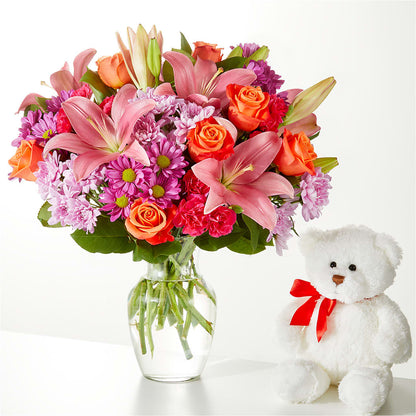 One and Only Bouquet and Bear Bundle – WOYSHNER'S FLOWER SHOP, Lackawanna NY