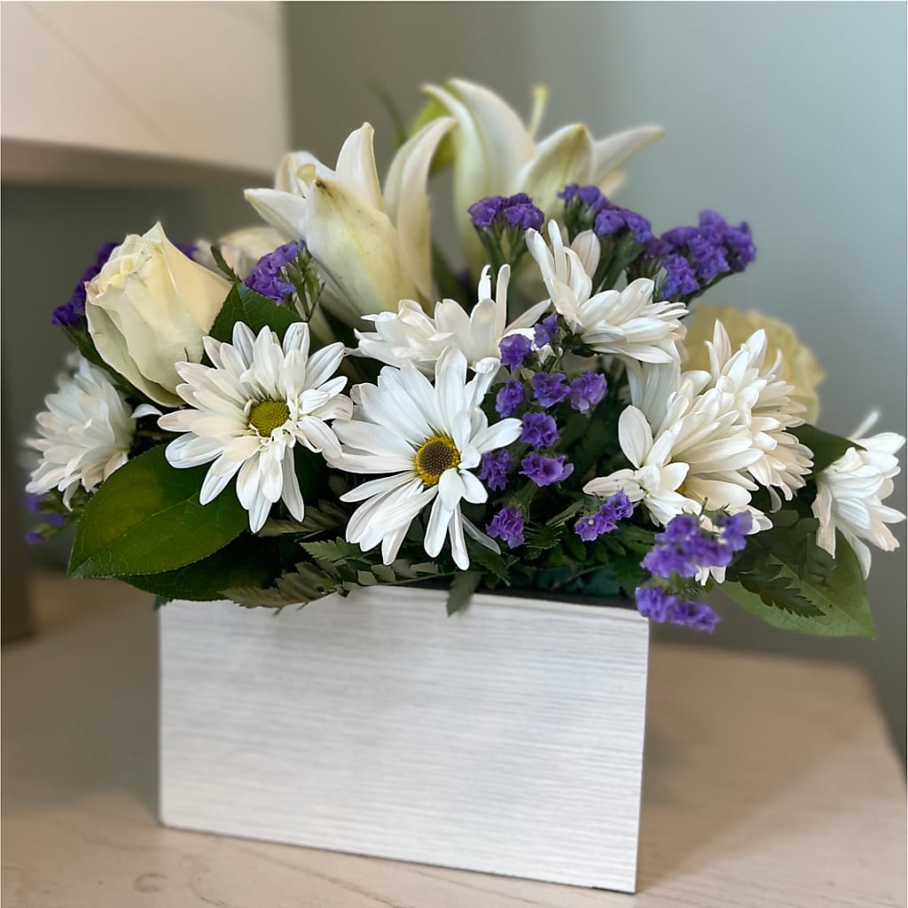 Beyond Blue Box Bouquet – WOYSHNER'S FLOWER SHOP, Lackawanna NY