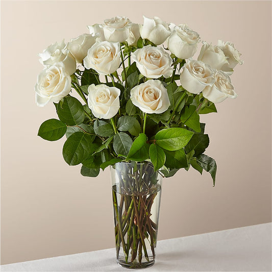 Long Stem White Rose Bouquet – WOYSHNER'S FLOWER SHOP, Lackawanna NY