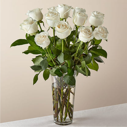 Long Stem White Rose Bouquet – WOYSHNER'S FLOWER SHOP, Lackawanna NY