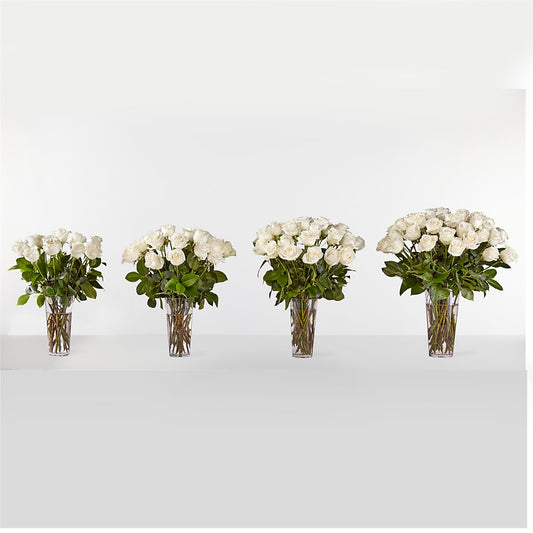 Long Stem White Rose Bouquet – WOYSHNER'S FLOWER SHOP, Lackawanna NY