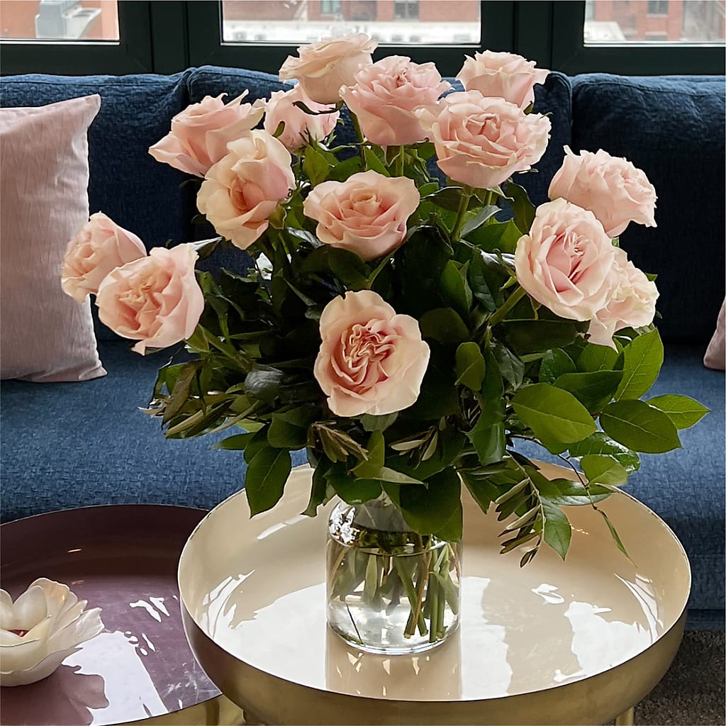 Long Stem Pink Rose Bouquet – WOYSHNER'S FLOWER SHOP, Lackawanna NY