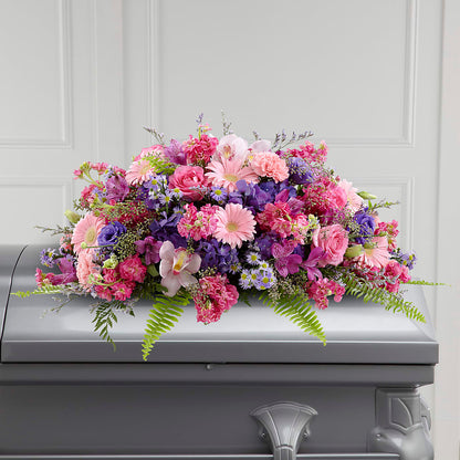 Glorious Garden Casket Spray – WOYSHNER'S FLOWER SHOP, Lackawanna NY