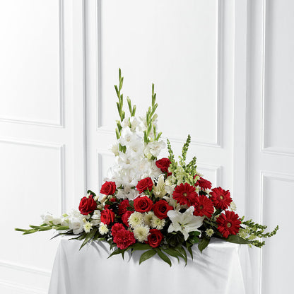 Crimson & White Arrangement – WOYSHNER'S FLOWER SHOP, Lackawanna NY