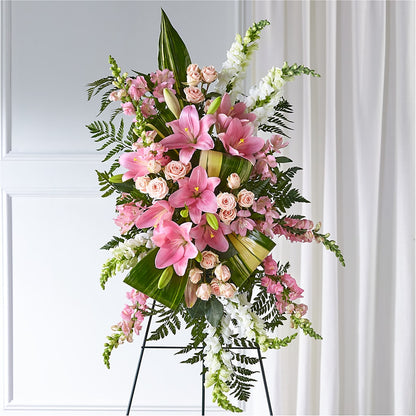 Elegant Embrace Standing Spray – WOYSHNER'S FLOWER SHOP, Lackawanna NY