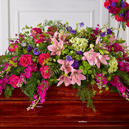 Radiant Tribute Casket Spray – WOYSHNER'S FLOWER SHOP, Lackawanna NY