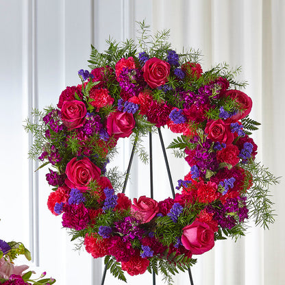 Calming Colors Wreath – WOYSHNER'S FLOWER SHOP, Lackawanna NY
