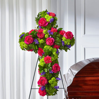 Tribute Rose Floral Cross – WOYSHNER'S FLOWER SHOP, Lackawanna NY