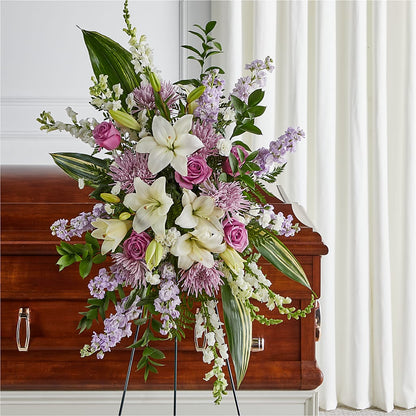 Grateful Hearts Standing Spray – WOYSHNER'S FLOWER SHOP, Lackawanna NY