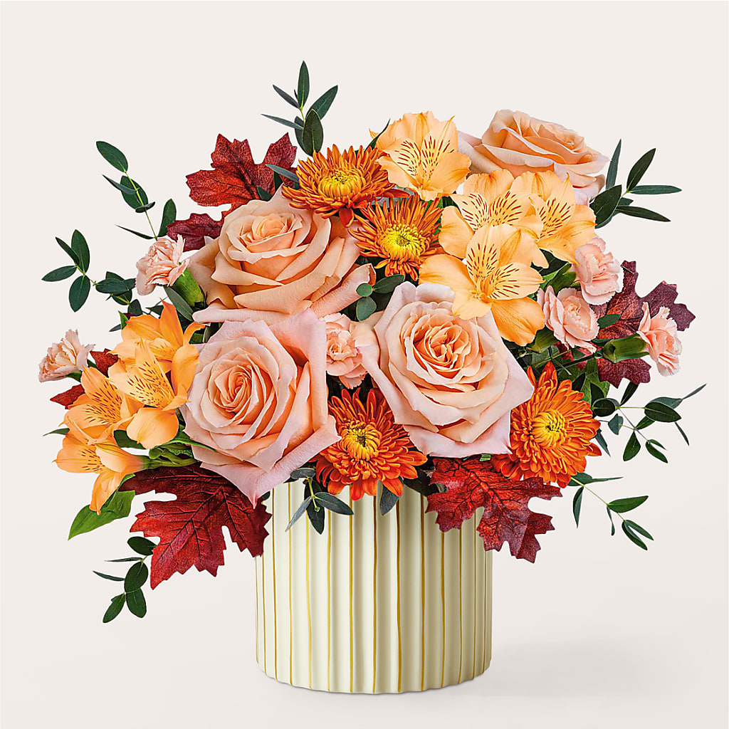 Spiced Latte Bouquet with Ivory Vase – WOYSHNER'S FLOWER SHOP, Lackawanna NY