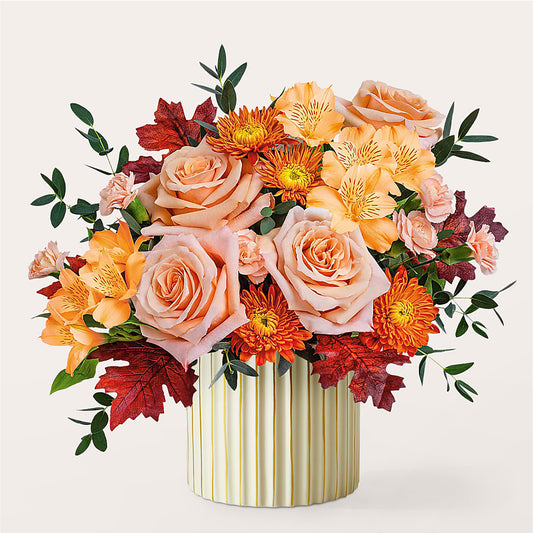 Spiced Latte Bouquet with Ivory Vase – WOYSHNER'S FLOWER SHOP, Lackawanna NY