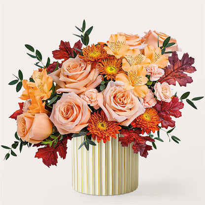 Spiced Latte Bouquet with Ivory Vase – WOYSHNER'S FLOWER SHOP, Lackawanna NY